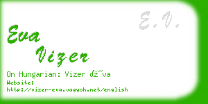 eva vizer business card